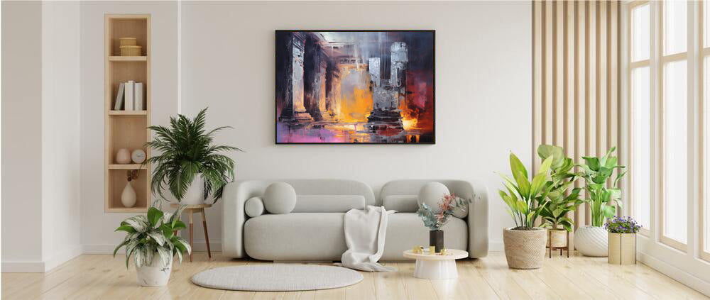 Framed Abstract artwork Vibrant Art Framed Oil Painting Abstract Art