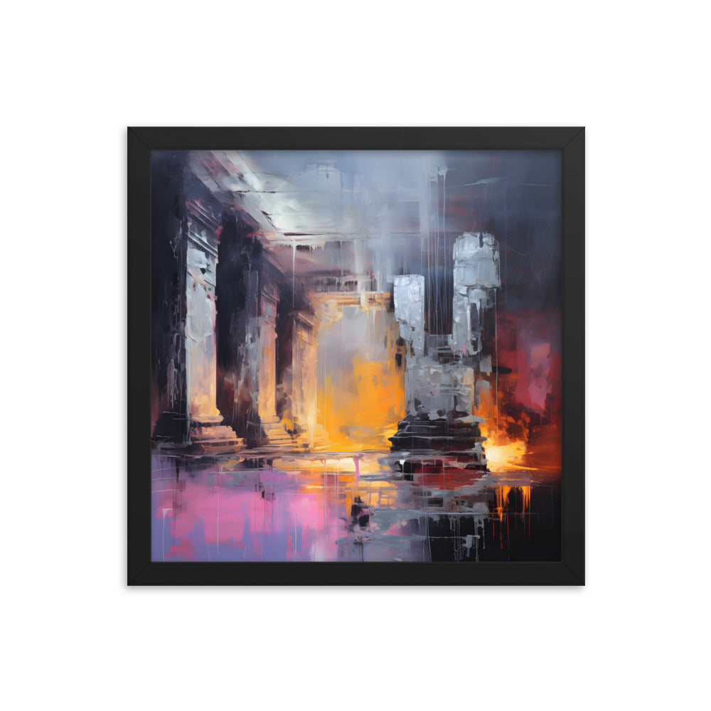 Framed Abstract artwork Vibrant Art Framed Oil Painting Abstract Art