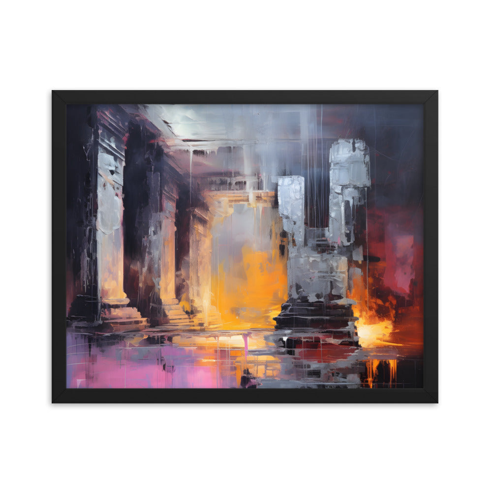 Framed Abstract artwork Vibrant Art Framed Oil Painting Abstract Art