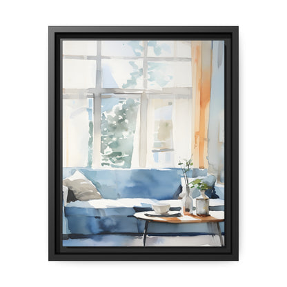 Framed Canvas Artwork Water Color Style Home Decor Lifestyle Floating Frame Canvas 