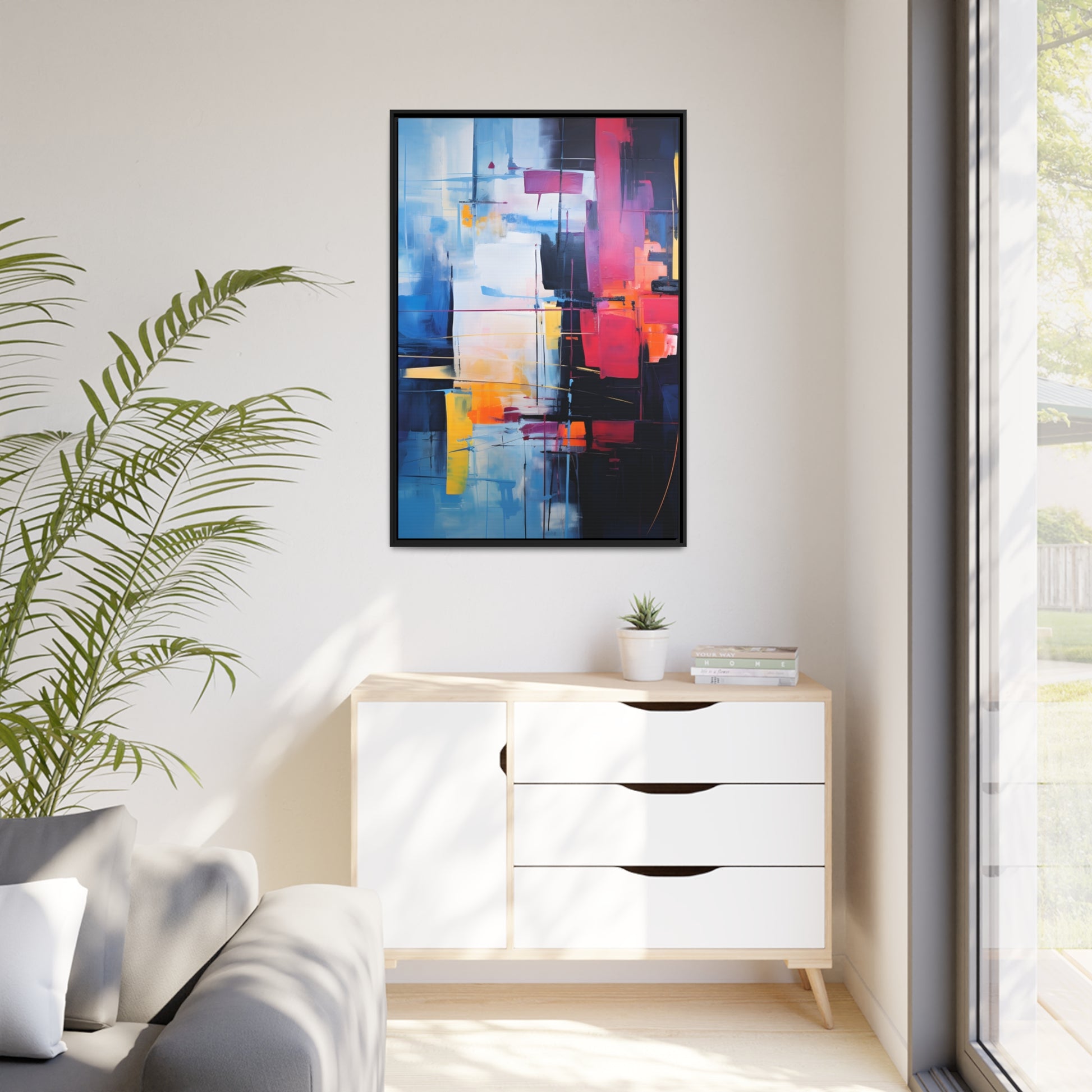 Framed Canvas' artwork Abstract Art Framed Painting