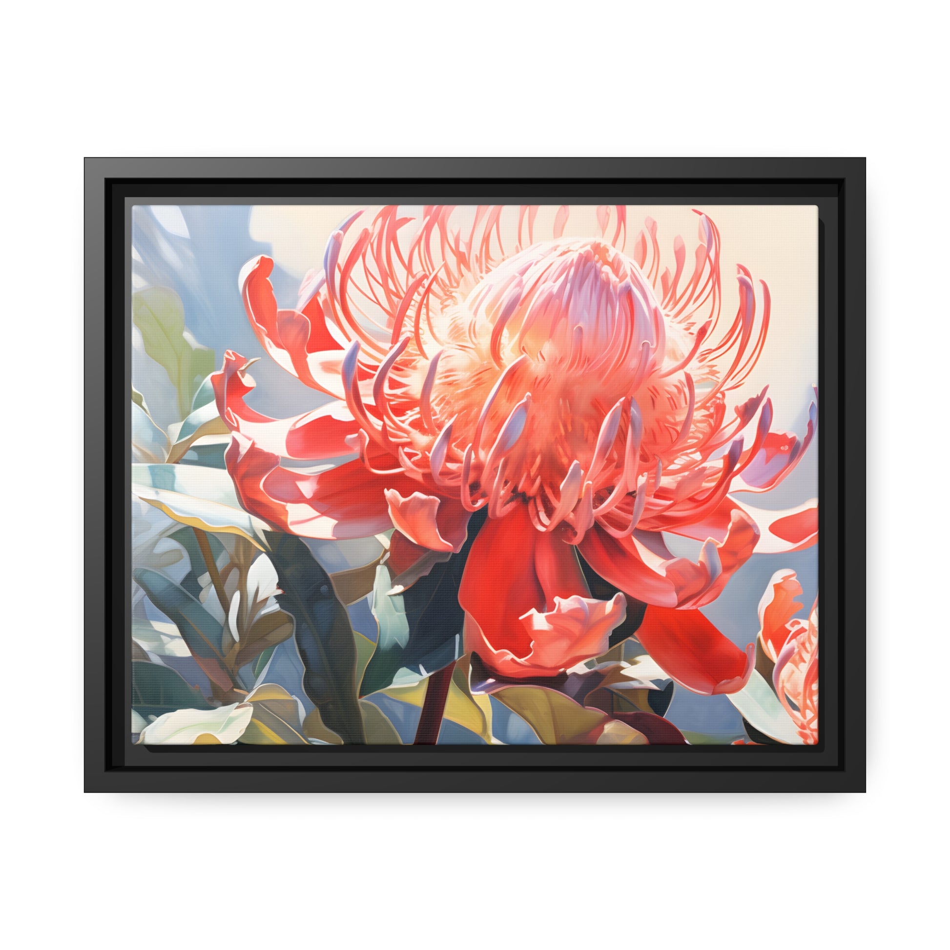Framed Canvas Nature Inspired Artwork Stunning wattle Tree Oil Painting Style Framed Canvas Print