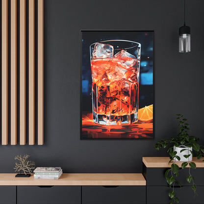 Framed Canvas artwork Bar/Night Life Art Framed Canvas Painting Alcohol Art
