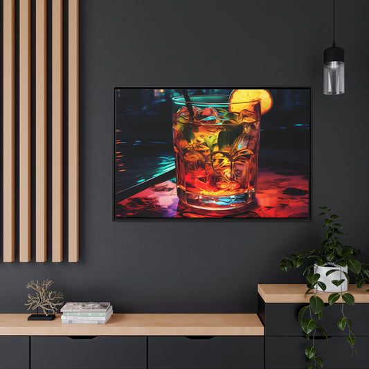 Framed Canvas artwork Bar/Night Life Art Framed Canvas Painting Alcohol Art