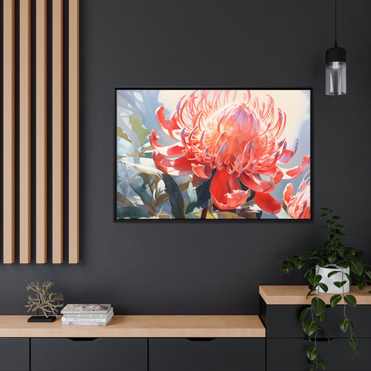 Framed Canvas Nature Inspired Artwork Stunning wattle Tree Oil Painting Style Framed Canvas  Print