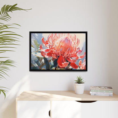 Framed Canvas Nature Inspired Artwork Stunning Sunny Wattle Tree Oil Painting Style Framed Canvas 