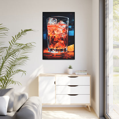 Framed Canvas artwork Bar/Night Life Art Framed Canvas Painting Alcohol Art