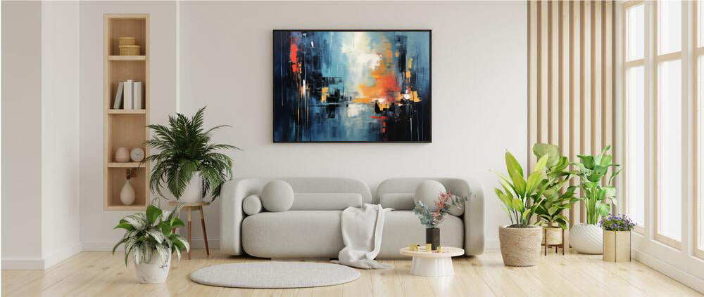 Framed Print Abstract Artwork Smooth Warm Color Combination Abstract Art Framed Poster