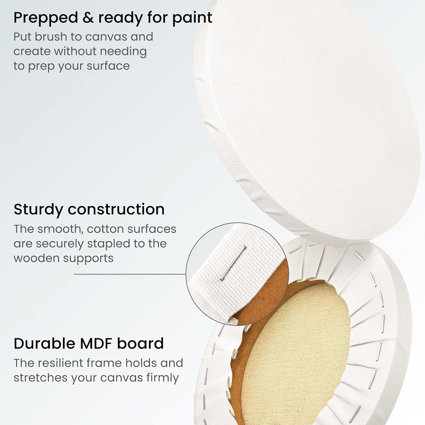 Blank Canvas For Painting 4 Pack White Cotton Stretched