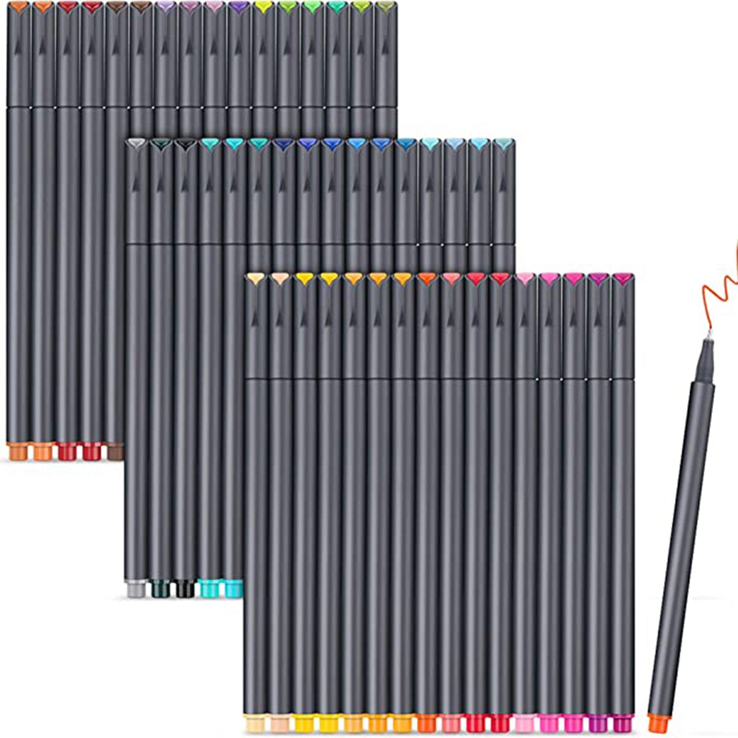 Fine Point Colored Pens, 12-100 Colors Water Based Non Toxic 