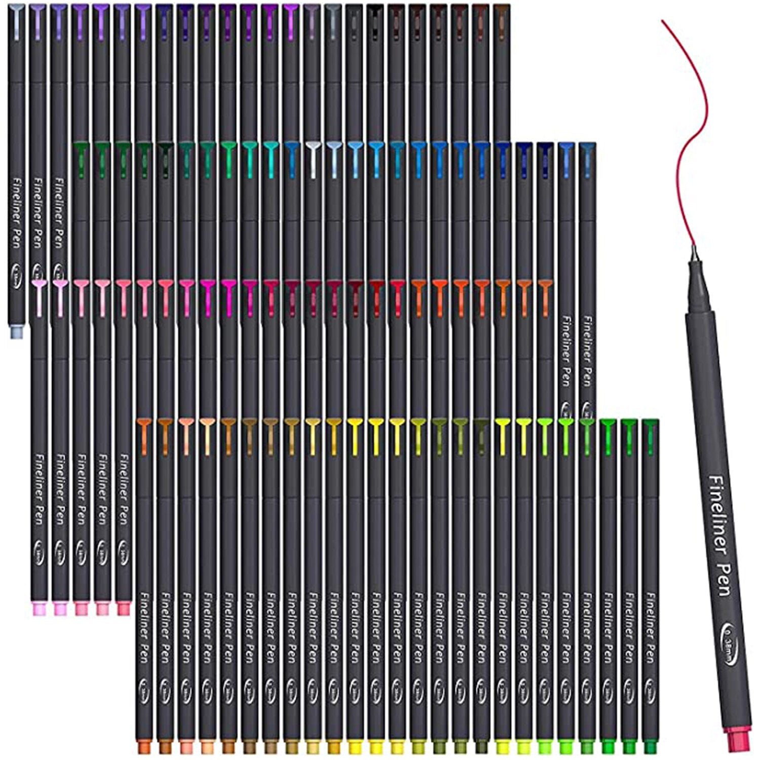 Fine Point Colored Pens, 12-100 Colors Water Based Non Toxic 
