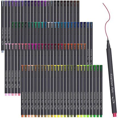 Fine Point Colored Pens, 12-100 Colors Water Based Non Toxic 