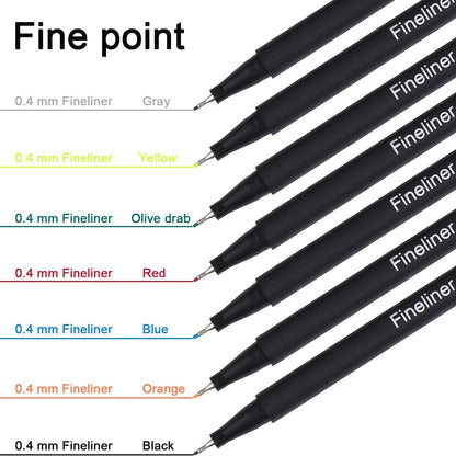 Fine Point Colored Pens, 12-100 Colors Water Based Non Toxic 