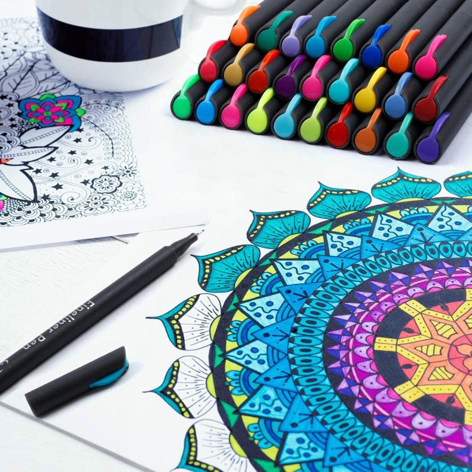 Fine Point Colored Pens, 12-100 Colors Water Based Non Toxic 
