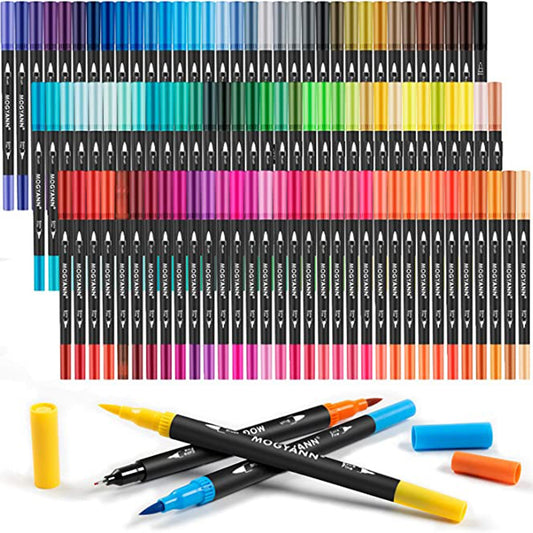 Dual Tip Marker Fine Tip & Brush Tip, 120 Colors Variety Pack