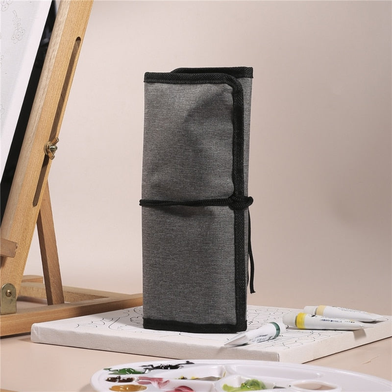 24x Acrylic Paint Brush & Scraper Kit With Carry Bag
