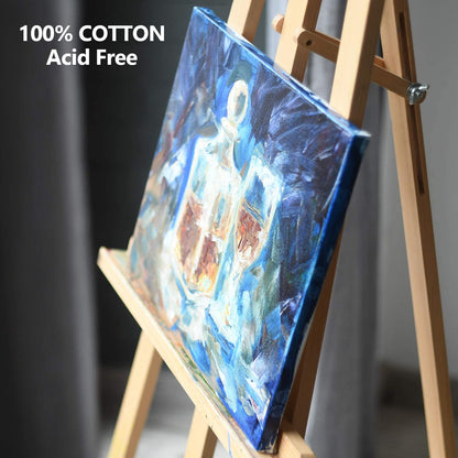 Blank Canvas For Painting 4 Pack White Cotton Stretched