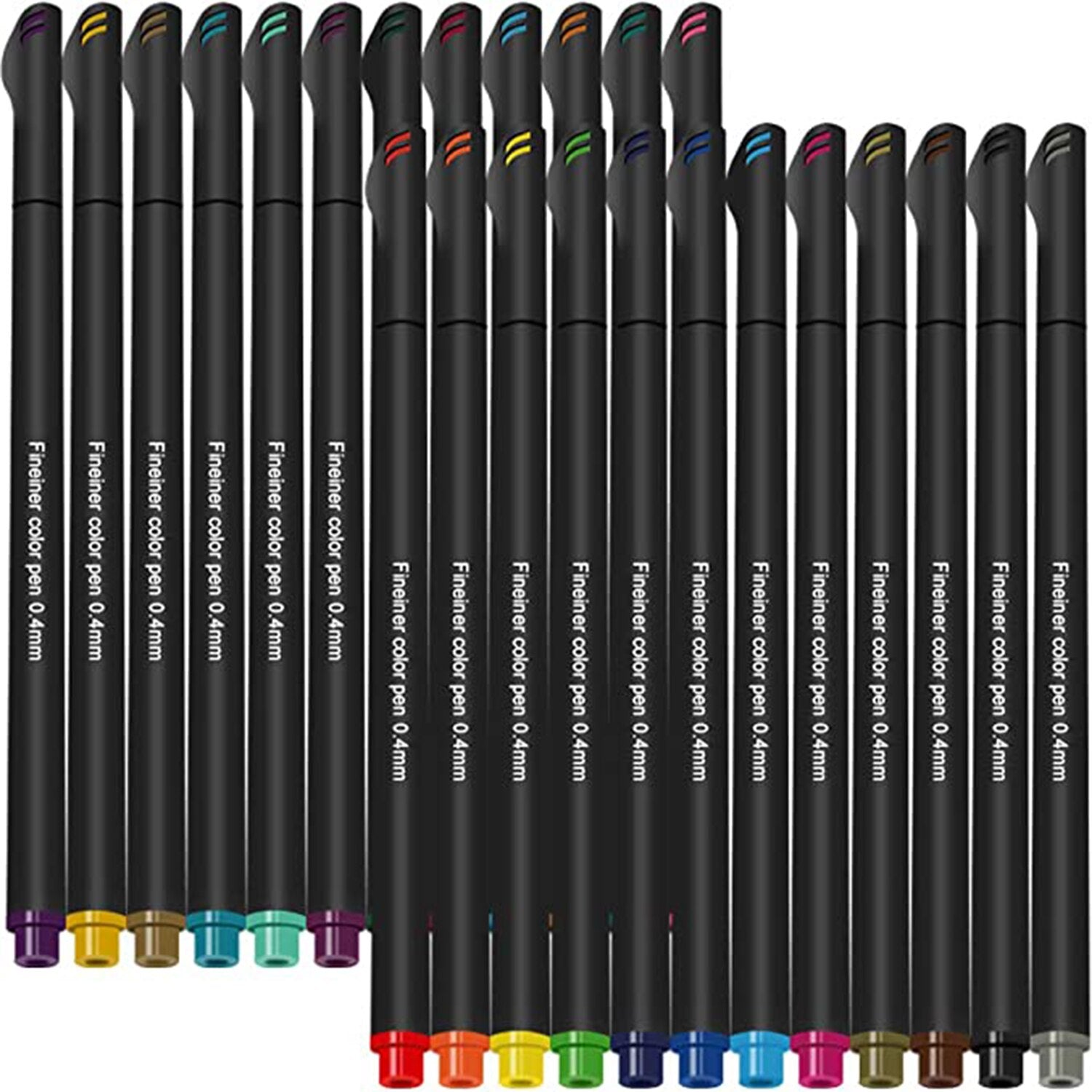 Fine Point Colored Pens, 12-100 Colors Water Based Non Toxic 