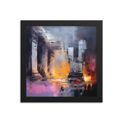 Framed Abstract artwork Vibrant Art Framed Oil Painting Abstract Art