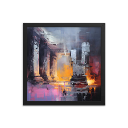 Framed Abstract artwork Vibrant Art Framed Oil Painting Abstract Art